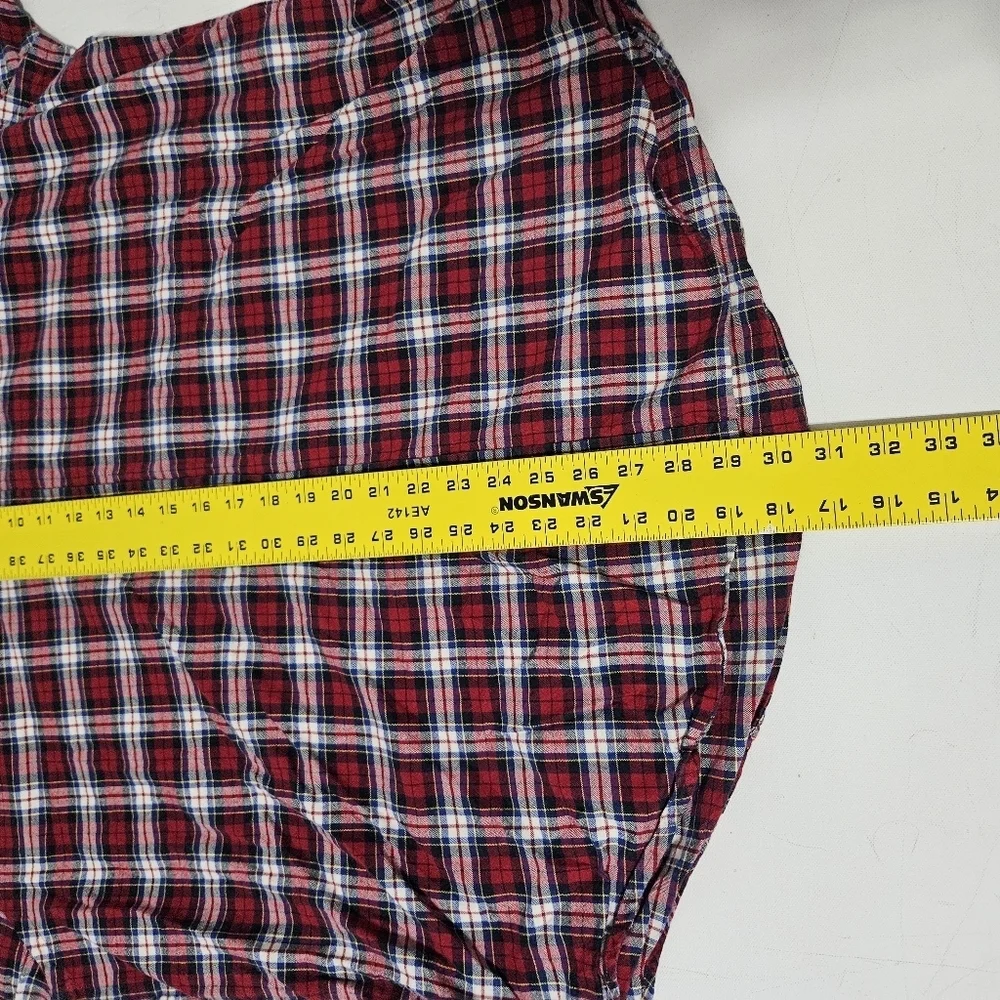 Vtg Polo Ralph Lauren Long Sleeve Flannel Shirt Size 2XL Red Blue Tartan Plaid